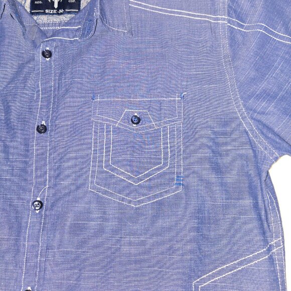 Tranquility Mayhem Men's Med Long Sleeve Button Down Shirt - Picture 5 of 6